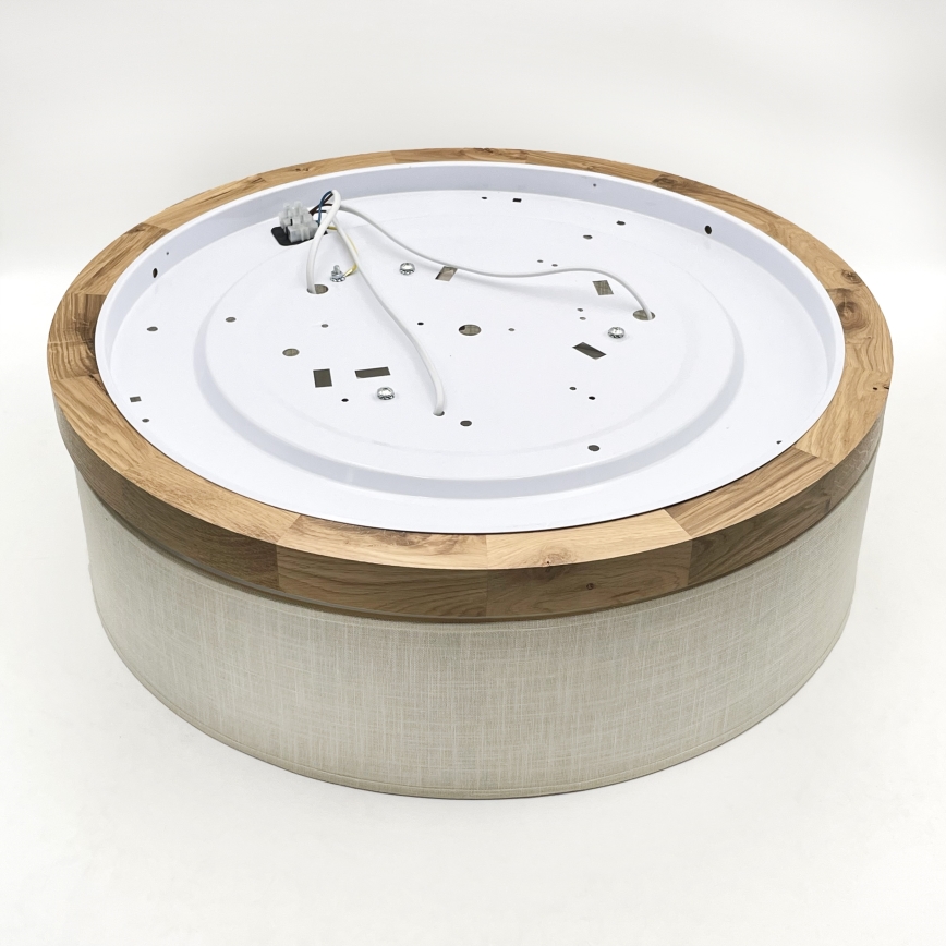 Brilagi - LED Стельовий світильник BELLADONNA 3xE27/15W/230V діаметр 50 см кремовий/дуб