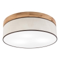 Brilagi - LED Стельовий світильник BELLADONNA 3xE27/15W/230V діаметр 50 см кремовий/дуб