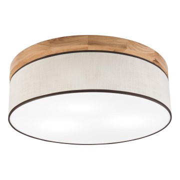 Brilagi - LED Стельовий світильник BELLADONNA 3xE27/15W/230V діаметр 50 см кремовий/дуб