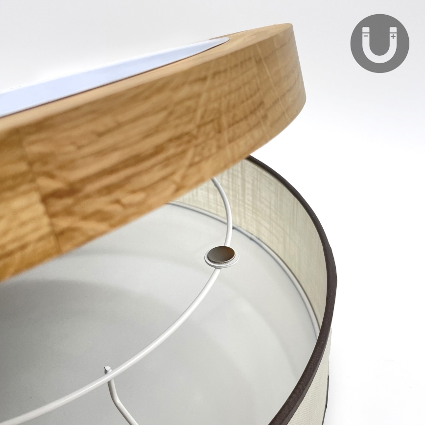 Brilagi - LED стельовий світильник BELLADONNA LED/36 Вт/230 В діаметр 50 см кремовий/дуб