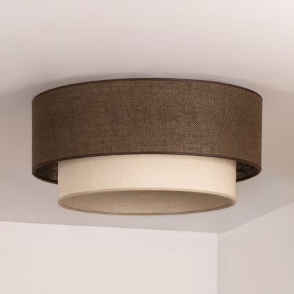 Brilagi - LED стельовий світильник BOHO ECO 1x E27/10 Вт/230 В діаметр 40 см коричневий/кремовий