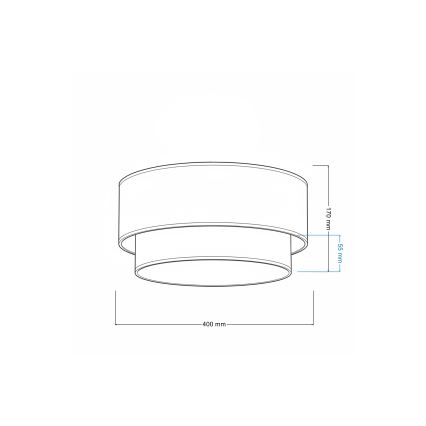 Brilagi - LED стельовий світильник BOHO ECO 1x E27/10 Вт/230 В діаметр 40 см коричневий/кремовий