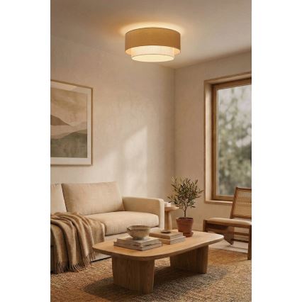 Brilagi - LED стельовий світильник BOHO ECO 1xE27/10W/230V діаметр 40 см бежевий/кремовий