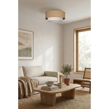 Brilagi - LED стельовий світильник BOHO ECO 1xE27/10W/230V діаметр 40 см бежевий/кремовий