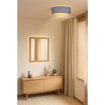 Brilagi - LED стельовий світильник BOHO ECO 1xE27/10W/230V Ø 40 см синій/кремовий