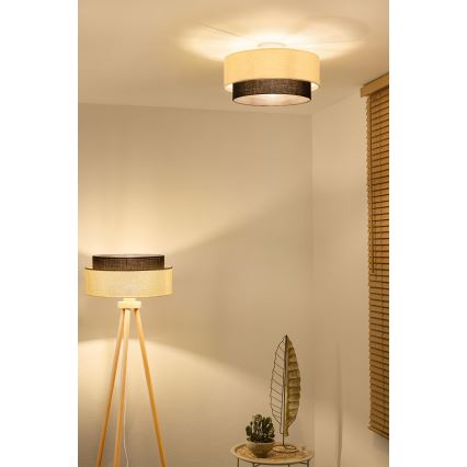 Brilagi - LED стельовий світильник BOHO STYLE 1xE27/15W/230V діаметром 40 см кремовий/коричневий