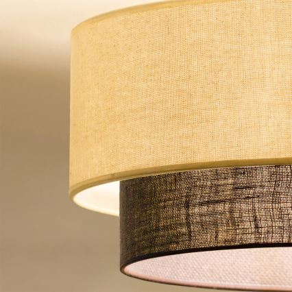 Brilagi - LED стельовий світильник BOHO STYLE 1xE27/15W/230V діаметром 40 см кремовий/коричневий