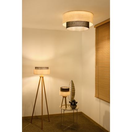 Brilagi - LED-стельовий світильник BOHO STYLE 3xE27/15W/230V діаметр 60 cm кремовий/коричневий