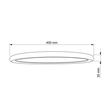 Brilagi - LED стельовий світильник CARLOS LED/24W/230V діаметр 40 см білий