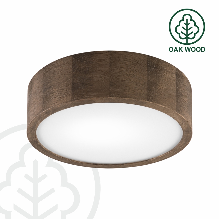Brilagi - LED стельовий світильник CARVALHO 1xE27/15W/230V дуб/горіх діам. 27 см