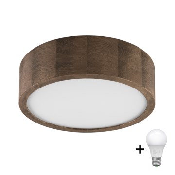 Brilagi - LED Стельовий світильник CARVALHO 1xE27/60W/230V дуб діаметр 27 см