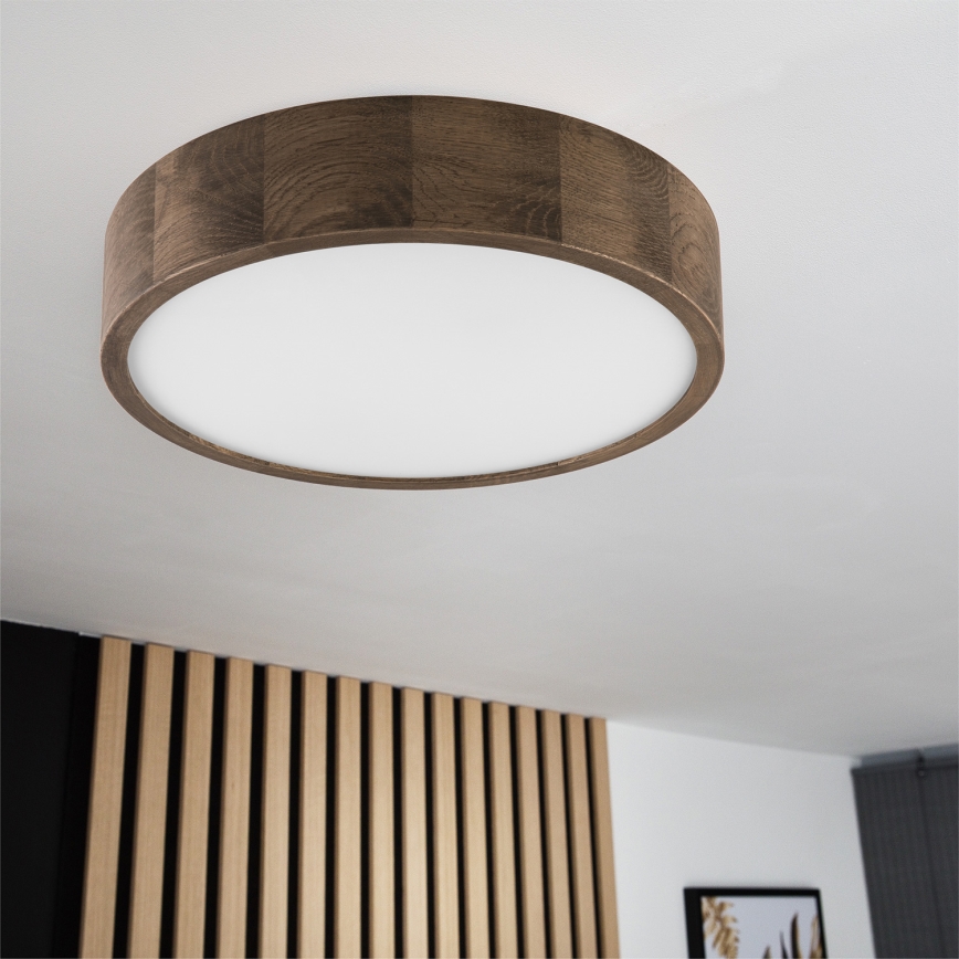 BRILAGI - LED стельовий світильник CARVALHO 2xE27/15W/230V дуб-горіх, діаметр 37 см
