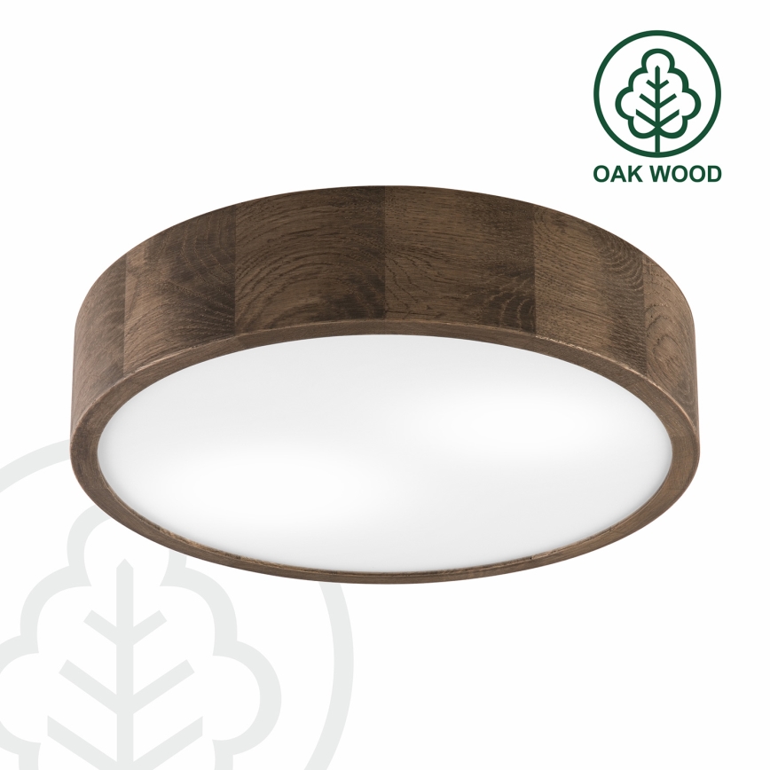 BRILAGI - LED стельовий світильник CARVALHO 2xE27/15W/230V дуб-горіх, діаметр 37 см