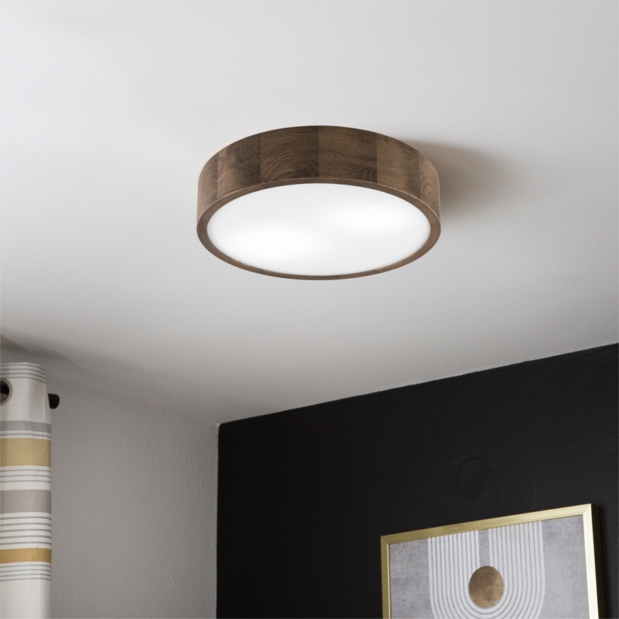 Brilagi - LED Стельовий світильник CARVALHO 2xE27/60W/230V дуб діаметр 37 см