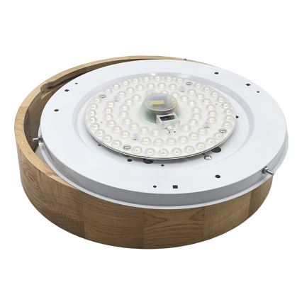 Brilagi - LED стельовий світильник CARVALHO LED/36W/230V, дуб, діаметр 37,5 см