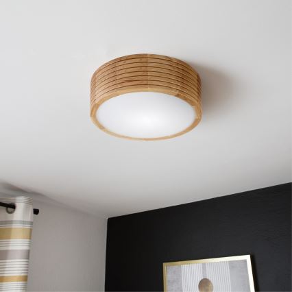 Brilagi - LED-стельовий світильник CARVALHO MODERN 1xE27/60W/230V, діаметр 27,5 см, дуб