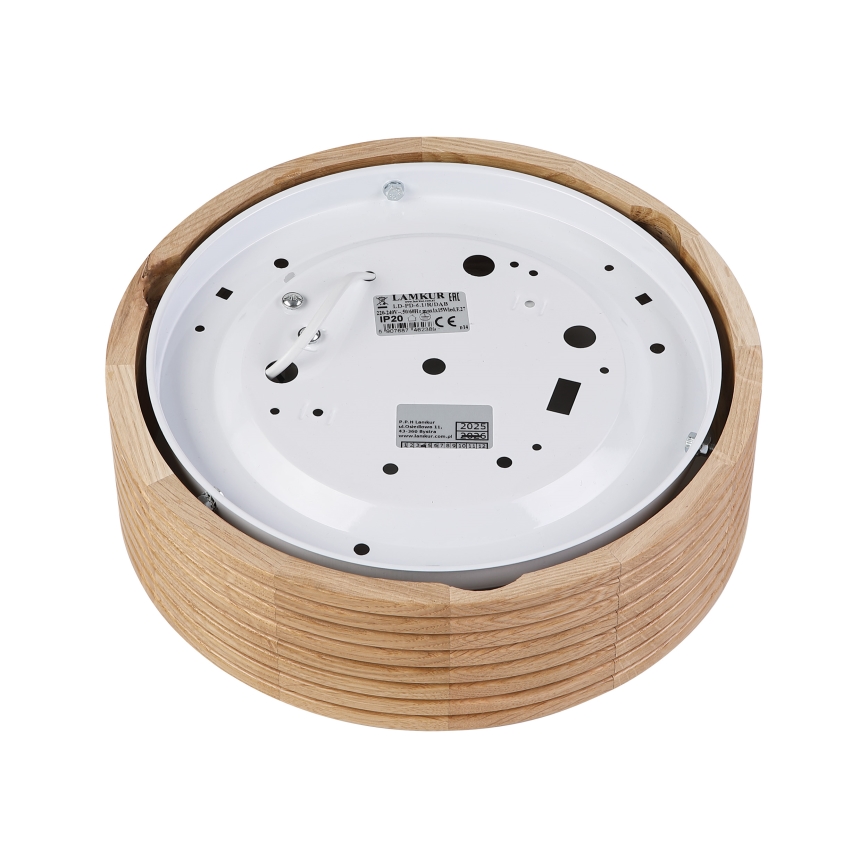 Brilagi - LED-стельовий світильник CARVALHO MODERN 1xE27/60W/230V, діаметр 27,5 см, дуб