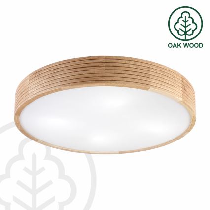 Brilagi - LED стельовий світильник CARVALHO MODERN 4xE27/60W/230V дуб діам. 57,5 см