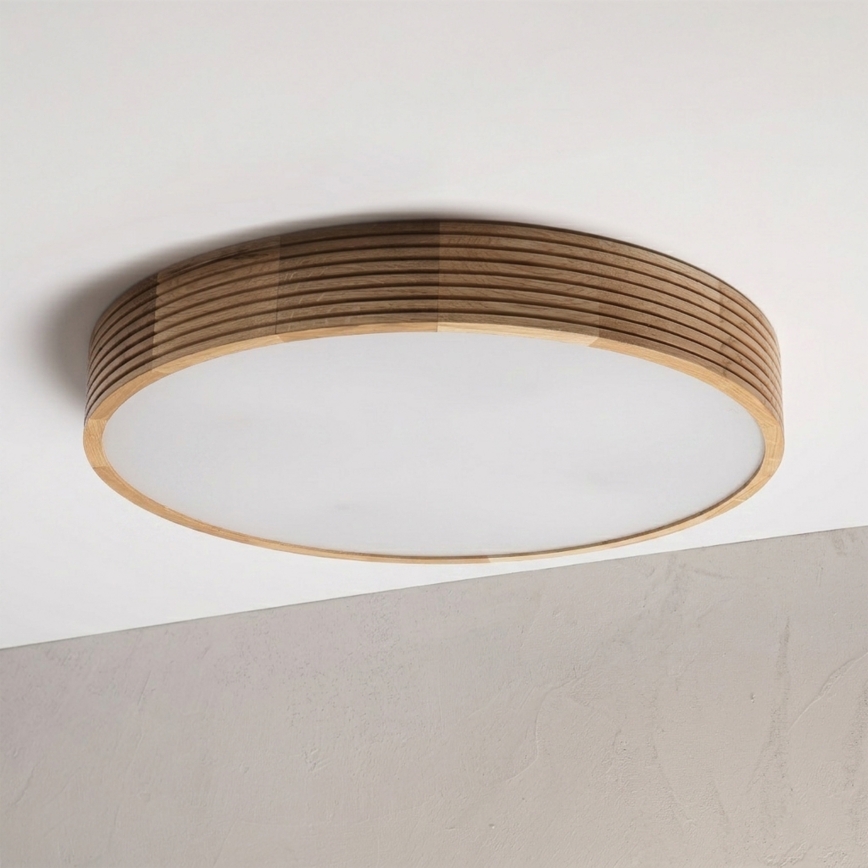 Brilagi - LED стельовий світильник CARVALHO MODERN 4xE27/60W/230V дуб діам. 57,5 см