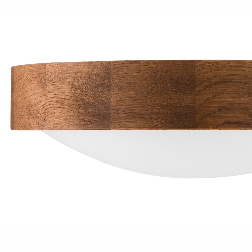 BRILAGI - LED стельовий світильник CARVALHO SLIM 1xE27/15W/230V, дуб-черешня, діаметр 27 см