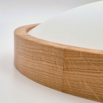 Brilagi - LED-стельовий світильник CARVALHO SLIM 2xE27/30W/230V, дуб, діаметр 37 см