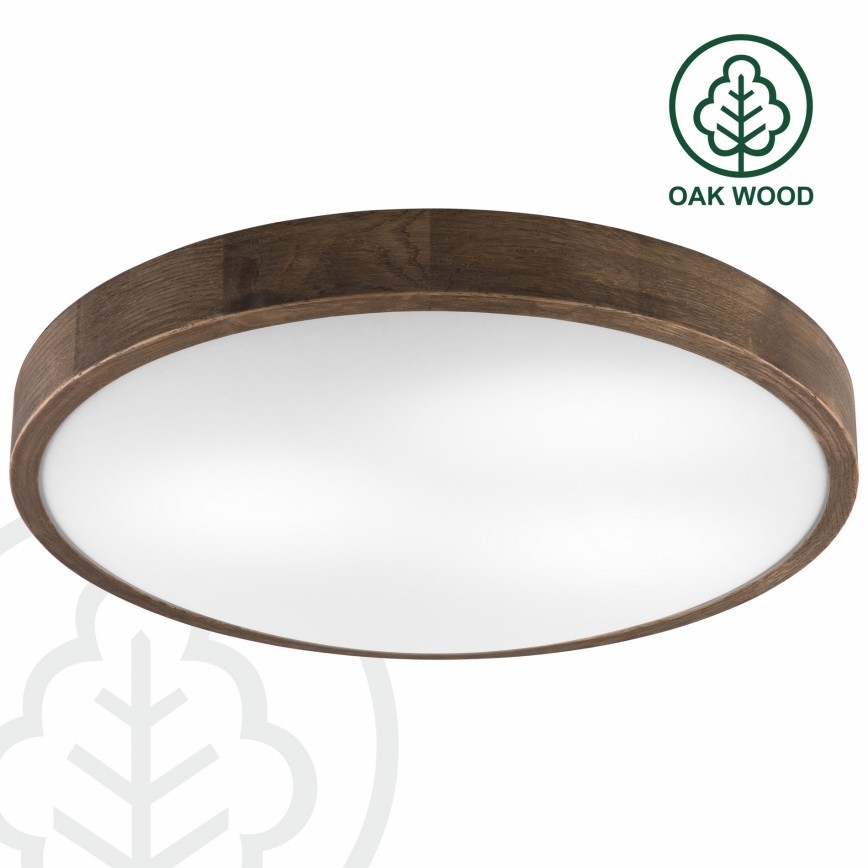 Brilagi - LED Стельовий світильник CARVALHO SLIM 3xE27/60W/230V дуб діаметр 47 см