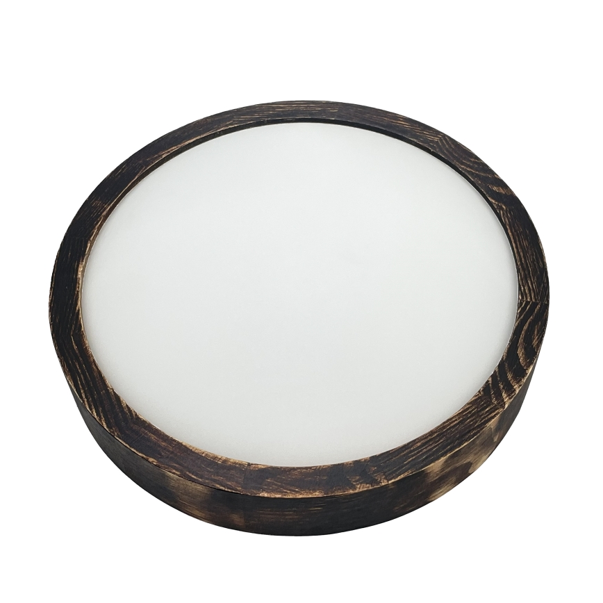 Brilagi - LED стельовий світильник CARVALHO SLIM SMOKEY LED/20W/230V дуб, діаметр 27,5 см