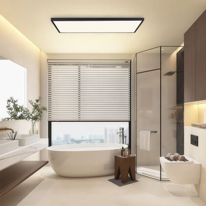 Brilagi - LED стельовий світильник для ванної кімнати FRAME LED/96W/230V 120x60 cm 3000/4000/6000K IP44 чорний