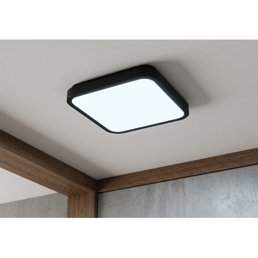 BRILAGI - LED стельовий світильник для ванної кімнати ZENNA LED/24W/230V 34,5x34,5 cm IP44 чорний