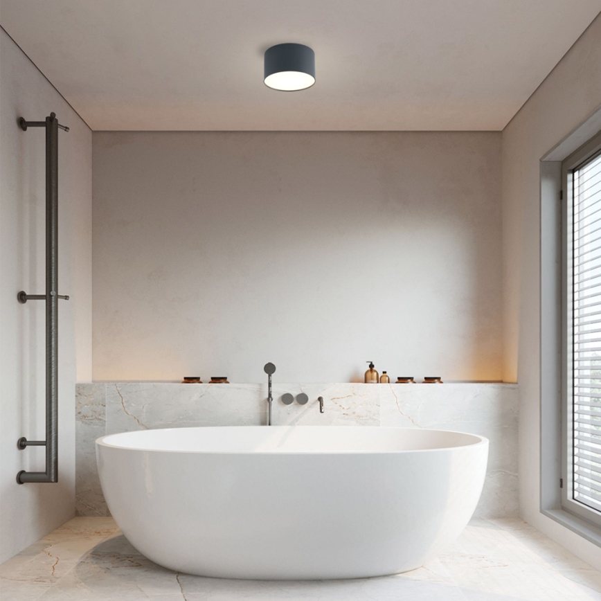 Brilagi - стильний стельовий світильник для ванної кімнати FORIS LED, 9 Вт, 230 В, діаметр 9 см, антрацит, IP44, CRI 90