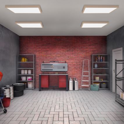 Brilagi - LED стельовий світильник для ванної кімнати FRAME LED/50W/230V 60x60 cm IP44 бежевий