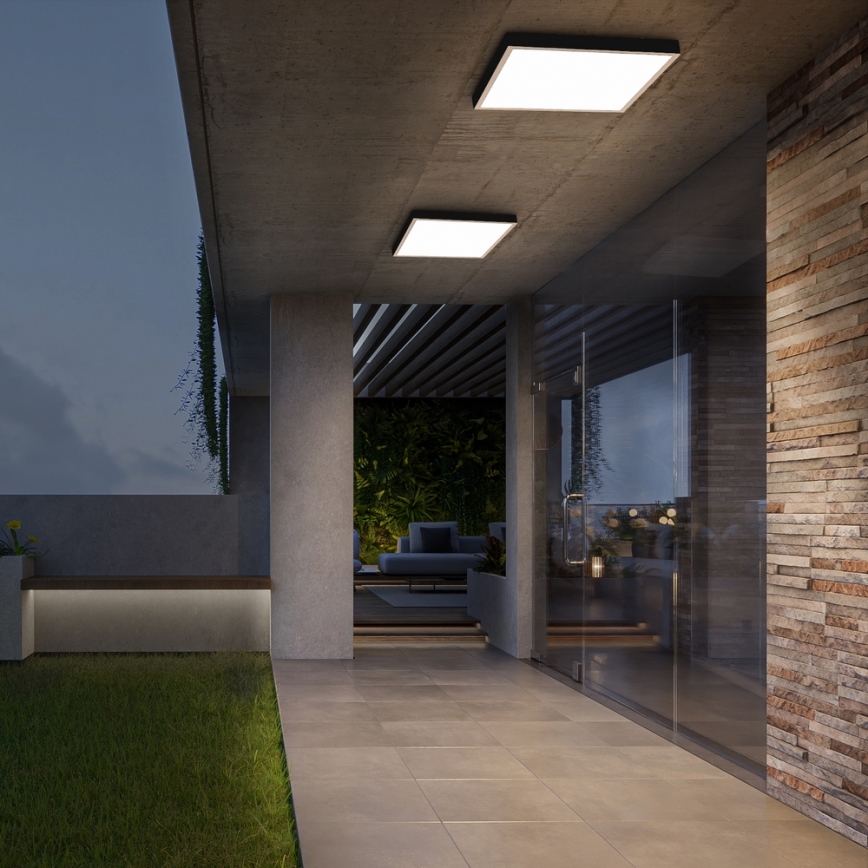 Brilagi - LED стельовий світильник для ванної кімнати FRAME LED/50W/230V 60x60 cm IP44 бежевий