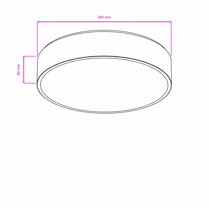 Брілагі - LED стельовий світильник для ванної POOL LED/24W/230V 3000/4000/5500K діам. 30 cm IP54 бронза