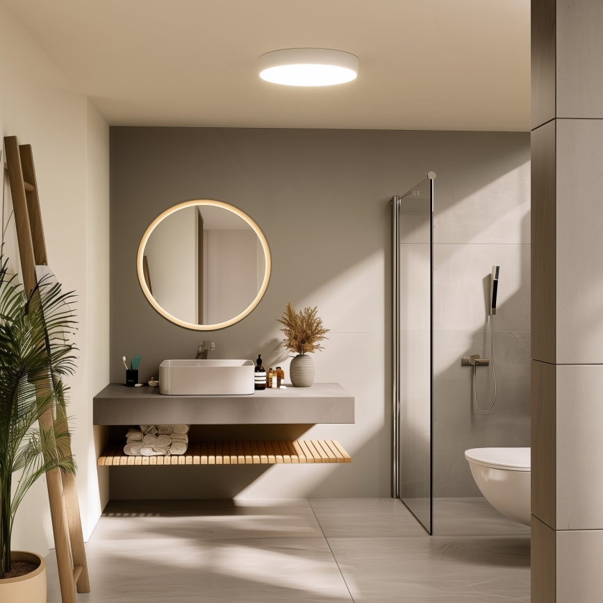 Brilagi - LED стельовий світильник для ванної кімнати POOL LED/36W/230V 3000/4000/5500K діам. 40 см IP54 білий