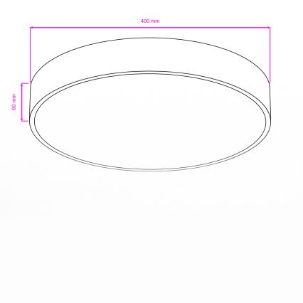 Brilagi - LED стельовий світильник для ванної кімнати POOL LED/36W/230V 3000/4000/5500K діам. 40 см IP54 білий