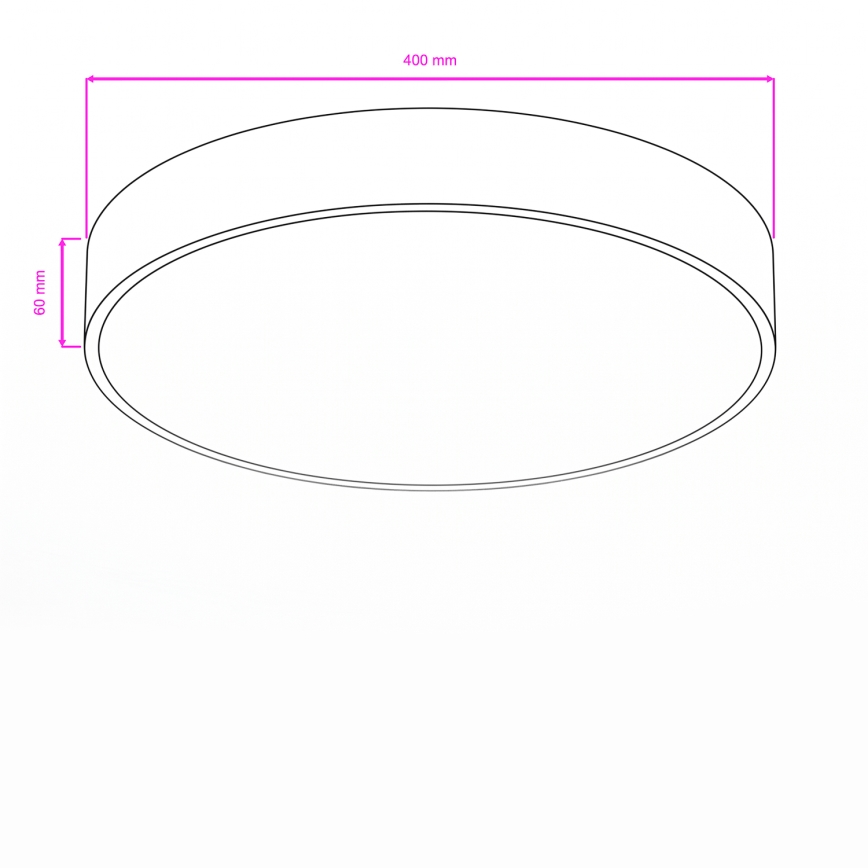 Brilagi - LED стельовий світильник для ванної кімнати POOL LED/36W/230V 3000/4000/5500K діам. 40 см IP54 білий