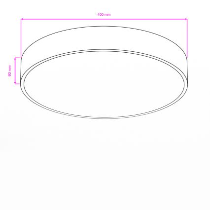 Brilagi - LED стельовий світильник для ванної кімнати POOL LED/36W/230V 3000/4000/5500K діаметр 40 см IP54 бронзовий