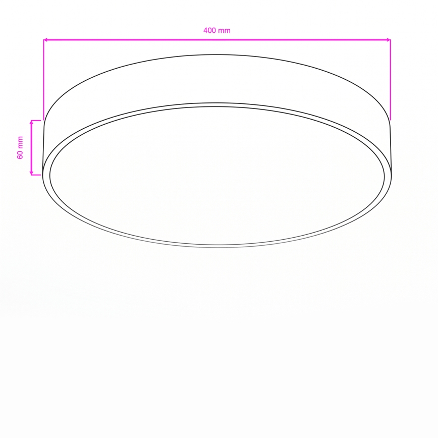 Brilagi - LED стельовий світильник для ванної POOL LED/36W/230V 3000/4000/5500K діам. 40 см IP54 чорний