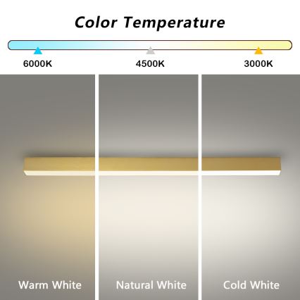 Brilagi - LED стельовий світильник для ванної кімнати SLEEKLINE LED/40W/230V 3000/4500/6000K золотистий IP44