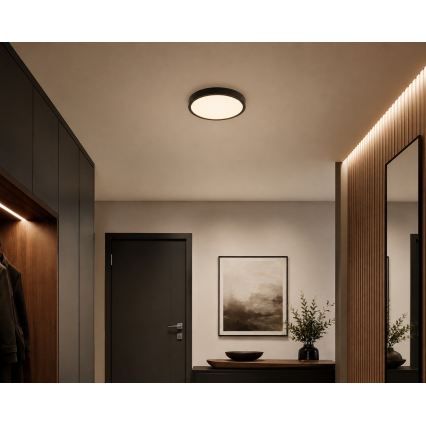 BRILAGI - LED стельовий світильник для ванної кімнати ZENNA LED/18W/230V діам. 29,5 см IP44 чорний