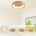 Brilagi - LED-стельовий світильник FALCON WOOD, 30 Вт, 230 В, 3000/4000/6000 К, діаметр 45 см, дерев'яний