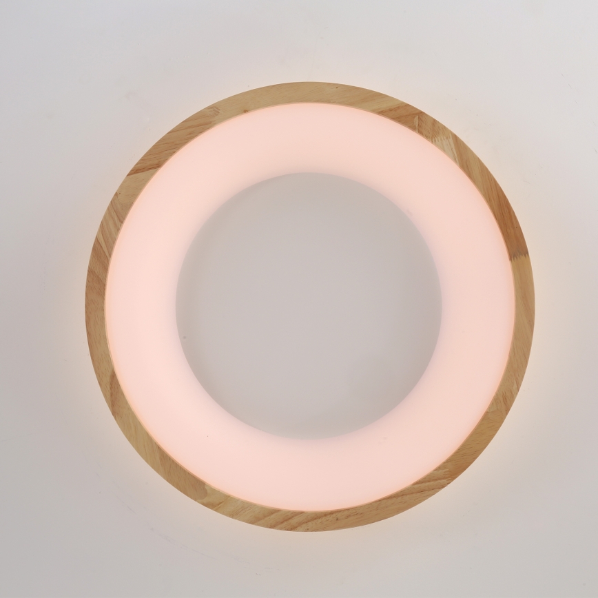 Brilagi - LED стельний світильник FALCON WOOD LED/30 Вт/230 В 3000/4000/6000 К, діаметр 45 см, з дерева