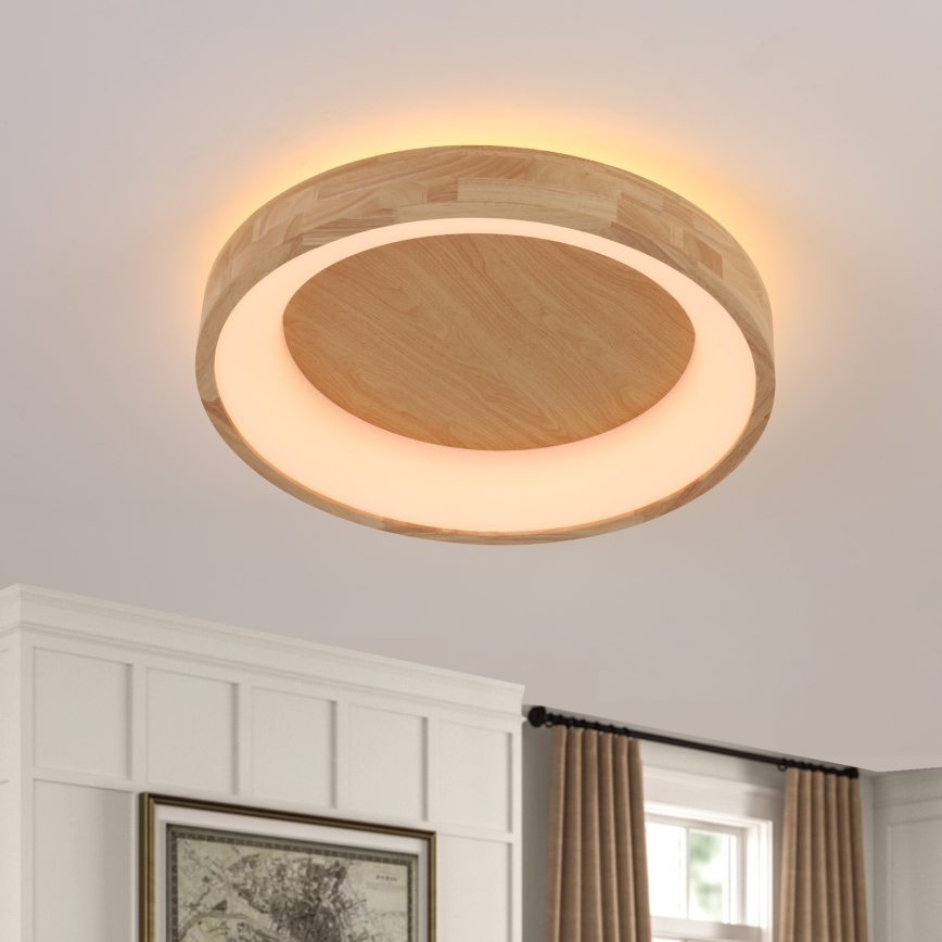 Brilagi - LED стельовий світильник FALCON WOOD LED/40W/230V 3000/4000/6000K діам. 60 см дерев'яний