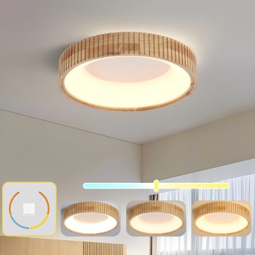 Brilagi - LED стельовий світильник FALCON WOOD MODERN LED/30 Вт/230 В 3000/4000/6000 К діаметр 45 см дерев'яний