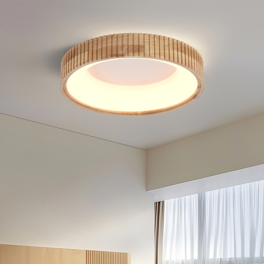 Brilagi - LED стельовий світильник FALCON WOOD MODERN LED/30 Вт/230 В 3000/4000/6000 К діаметр 45 см дерев'яний