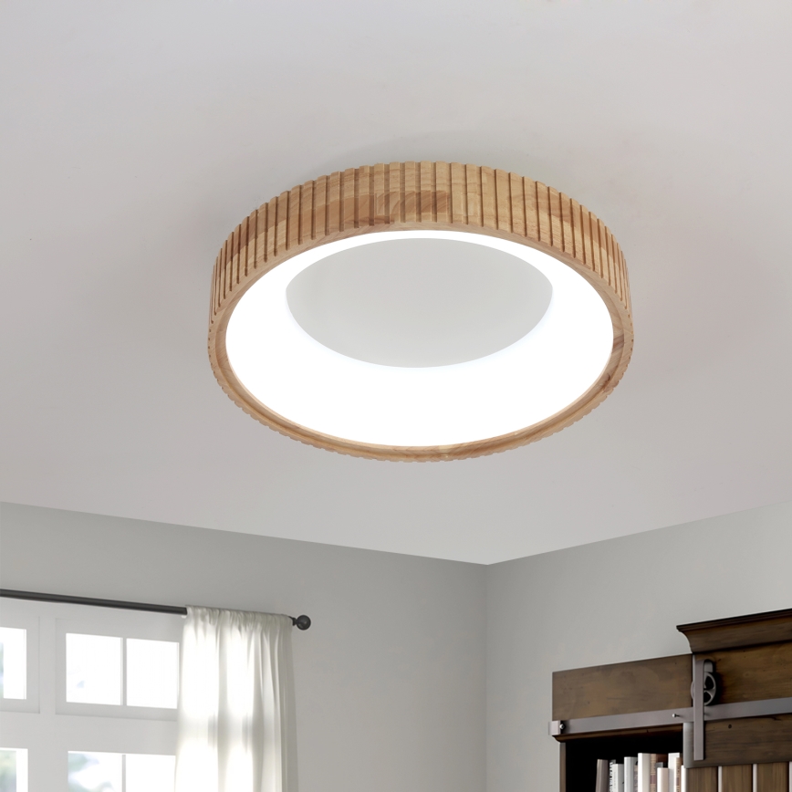 Brilagi - LED стельовий світильник FALCON WOOD MODERN LED/30 Вт/230 В 3000/4000/6000 К діаметр 45 см дерев'яний