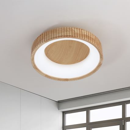 Brilagi - LED стельовий світильник FALCON WOOD MODERN LED/30 Вт/230 В 3000/4000/6000 К діаметр 45 см дерев'яний