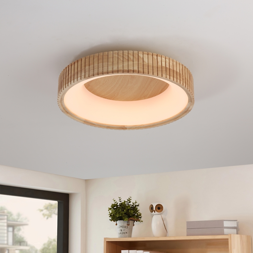 Brilagi - LED стельовий світильник FALCON WOOD MODERN LED/30 Вт/230 В 3000/4000/6000 К діаметр 45 см дерев'яний
