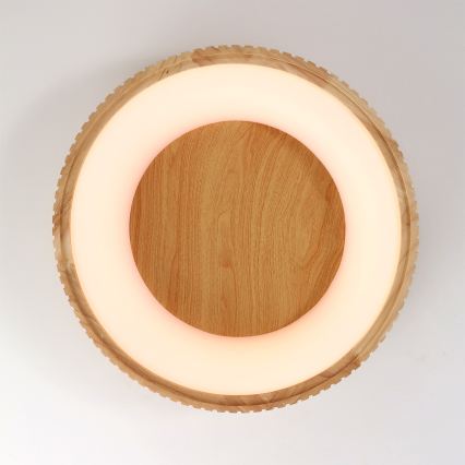 Brilagi - LED стельовий світильник FALCON WOOD MODERN LED/30 Вт/230 В 3000/4000/6000 К діаметр 45 см дерев'яний