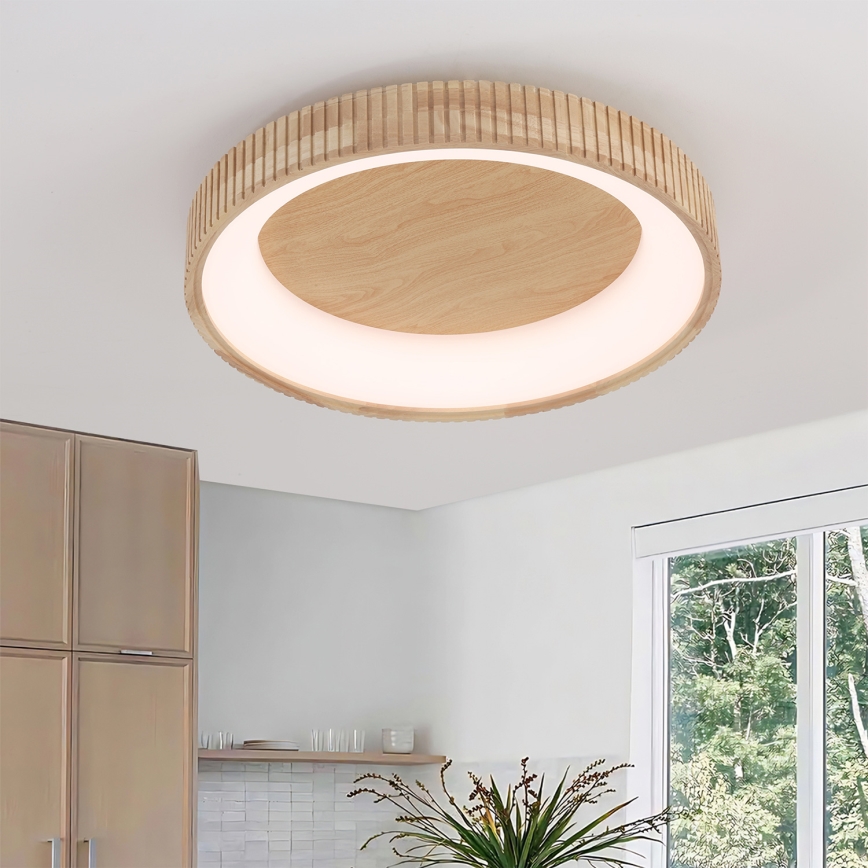 Brilagi - LED стельовий світильник FALCON WOOD MODERN LED/40W/230V 3000/4000/6000K діаметр 60 см дерево